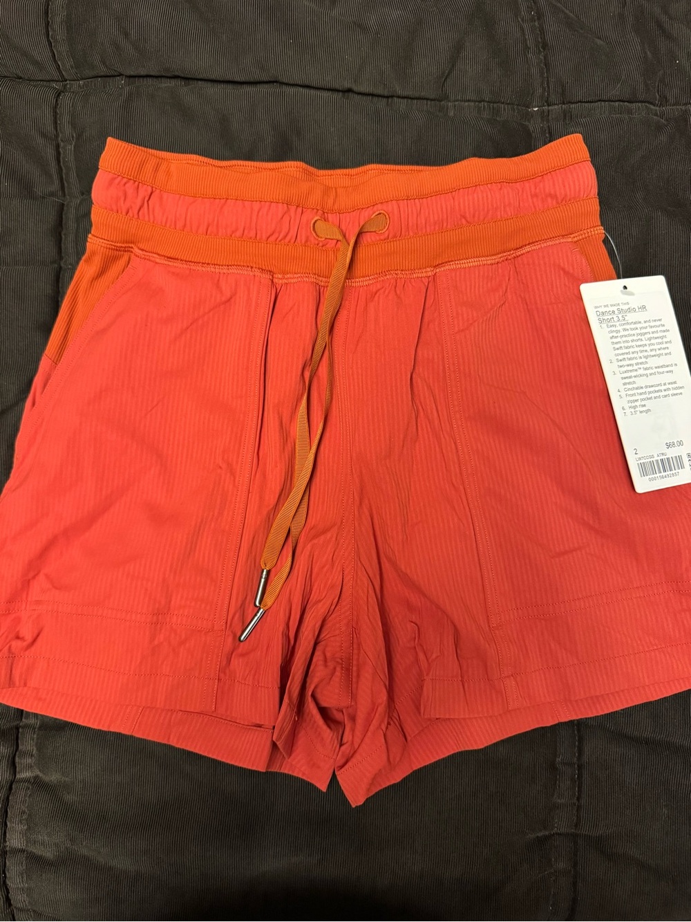 lululemon athletica Orange Coral Pull-On Athletic Shorts